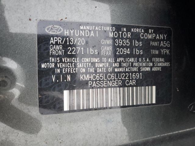 Photo 11 VIN: KMHC65LC6LU221691 - HYUNDAI IONIQ 