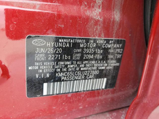 Photo 11 VIN: KMHC65LC6LU227880 - HYUNDAI IONIQ BLUE 