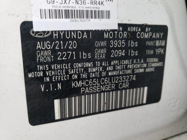 Photo 9 VIN: KMHC65LC6LU233274 - HYUNDAI IONIQ BLUE 