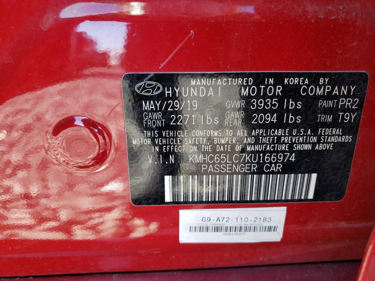 Photo 11 VIN: KMHC65LC7KU166974 - HYUNDAI IONIQ 