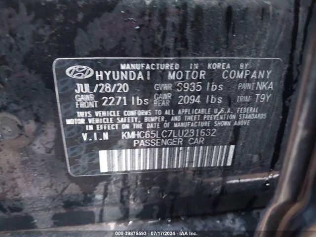 Photo 8 VIN: KMHC65LC7LU231632 - HYUNDAI IONIQ 