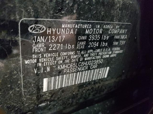 Photo 9 VIN: KMHC65LC8HU023850 - HYUNDAI IONIQ BLUE 