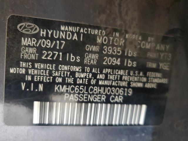 Photo 11 VIN: KMHC65LC8HU030619 - HYUNDAI IONIQ BLUE 