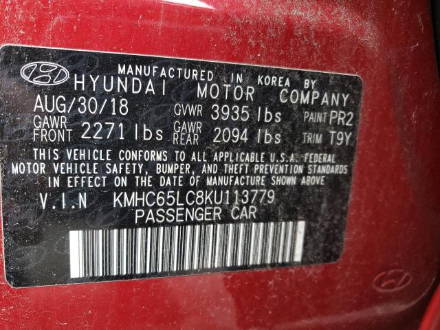 Photo 12 VIN: KMHC65LC8KU113779 - HYUNDAI IONIQ 