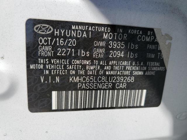 Photo 12 VIN: KMHC65LC8LU239268 - HYUNDAI IONIQ BLUE 