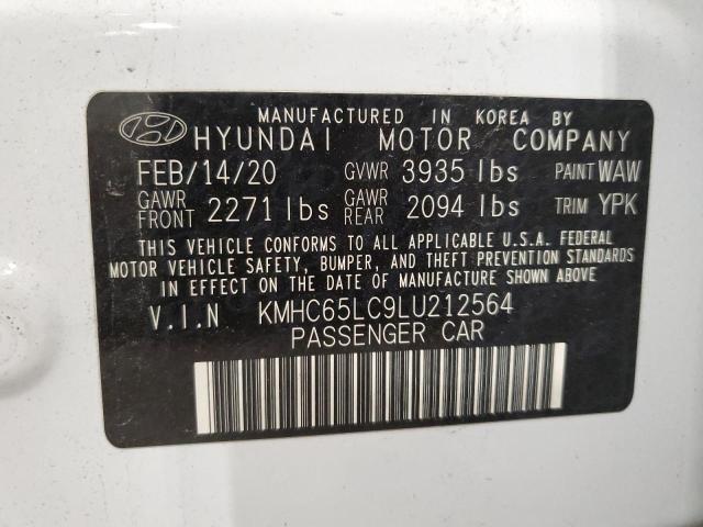 Photo 9 VIN: KMHC65LC9LU212564 - HYUNDAI IONIQ BLUE 