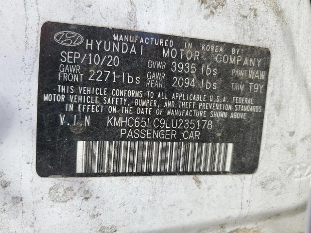 Photo 11 VIN: KMHC65LC9LU235178 - HYUNDAI IONIQ BLUE 