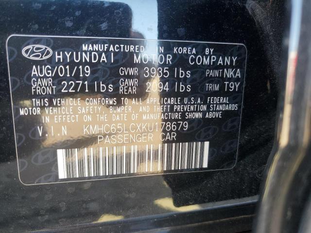 Photo 12 VIN: KMHC65LCXKU178679 - HYUNDAI IONIQ BLUE 