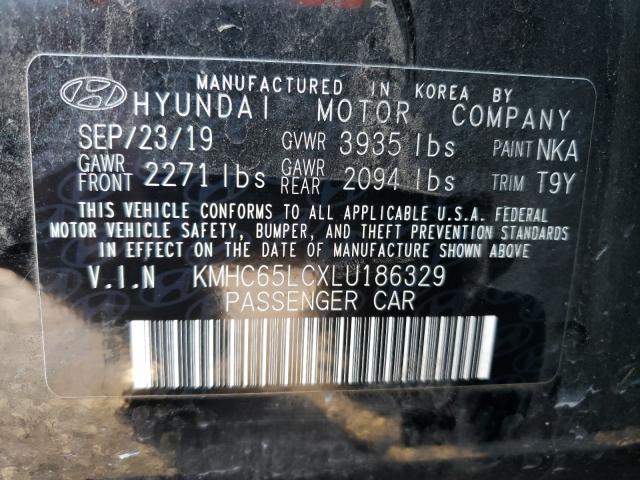 Photo 9 VIN: KMHC65LCXLU186329 - HYUNDAI IONIQ BLUE 