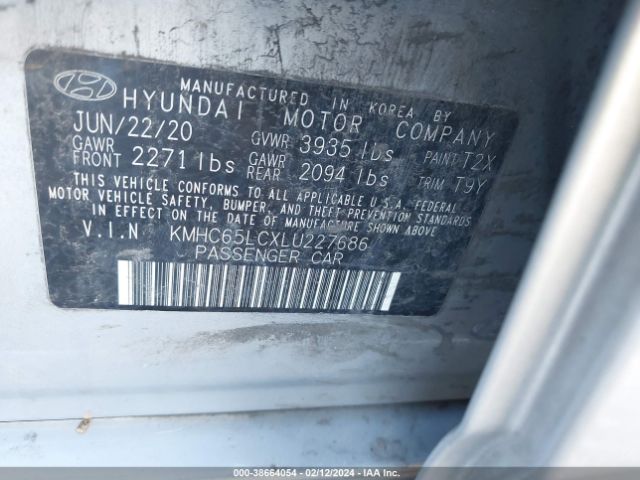 Photo 8 VIN: KMHC65LCXLU227686 - HYUNDAI IONIQ HYBRID 