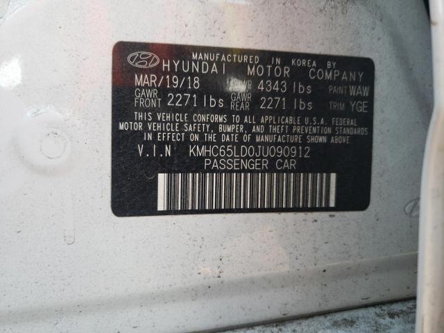 Photo 12 VIN: KMHC65LD0JU090912 - HYUNDAI IONIQ 