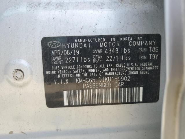 Photo 12 VIN: KMHC65LD1KU159902 - HYUNDAI IONIQ 