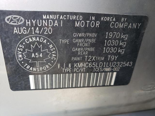 Photo 12 VIN: KMHC65LD1LU232543 - HYUNDAI IONIQ SE 