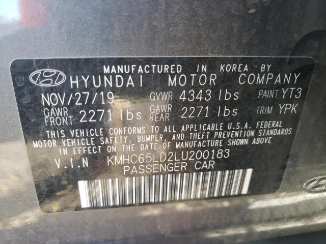 Photo 9 VIN: KMHC65LD2LU200183 - HYUNDAI IONIQ SE 