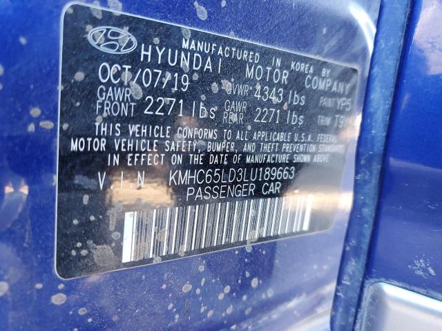 Photo 12 VIN: KMHC65LD3LU189663 - HYUNDAI IONIQ SE 