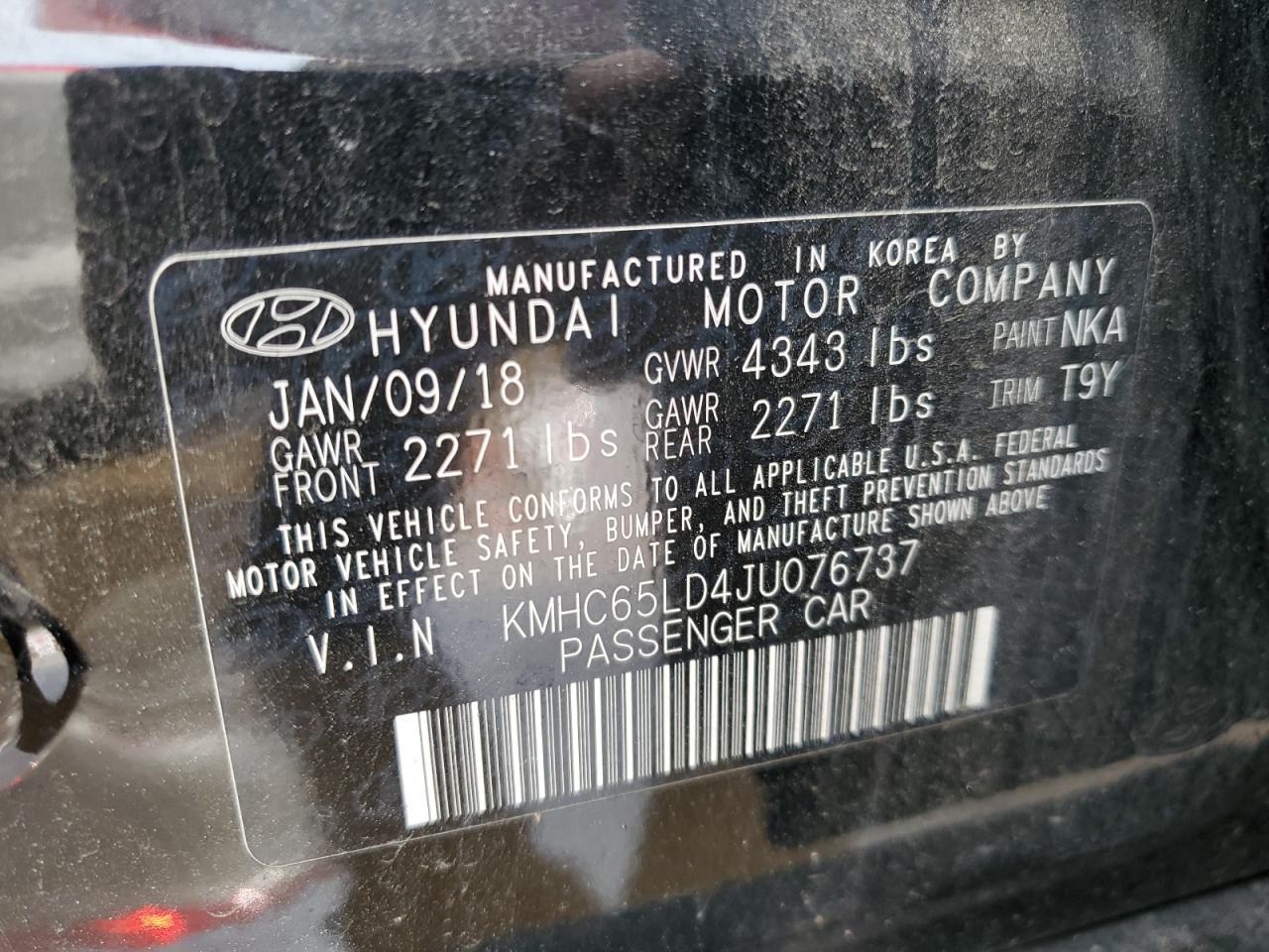 Photo 11 VIN: KMHC65LD4JU076737 - HYUNDAI IONIQ 