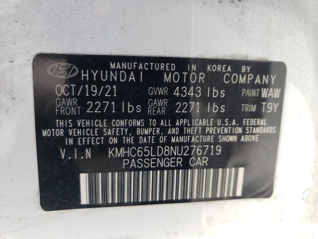 Photo 9 VIN: KMHC65LD8NU276719 - HYUNDAI IONIQ SE 