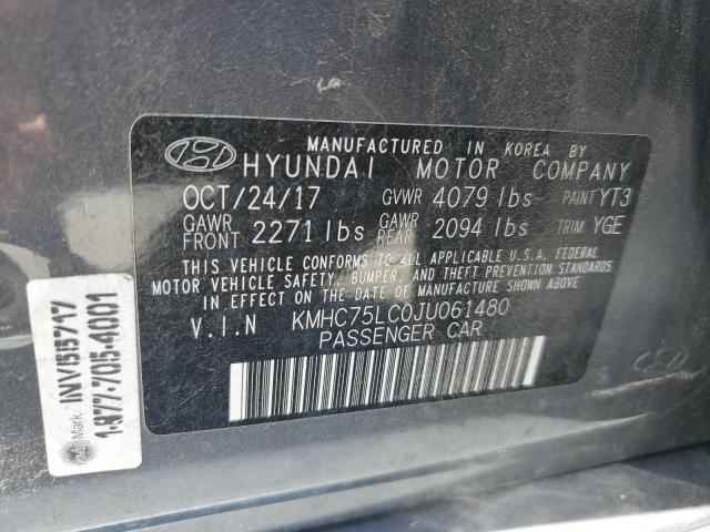 Photo 11 VIN: KMHC75LC0JU061480 - HYUNDAI IONIQ SEL 