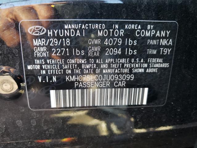 Photo 9 VIN: KMHC75LC0JU093099 - HYUNDAI IONIQ SEL 