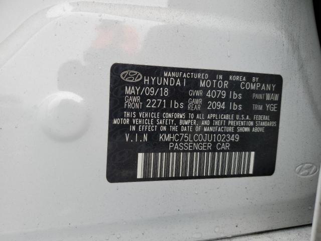 Photo 11 VIN: KMHC75LC0JU102349 - HYUNDAI IONIQ 