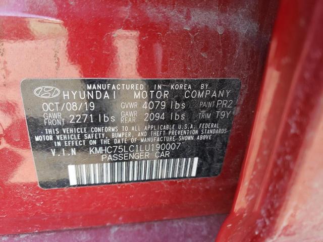 Photo 11 VIN: KMHC75LC1LU190007 - HYUNDAI IONIQ SE 