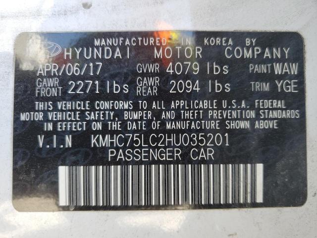 Photo 9 VIN: KMHC75LC2HU035201 - HYUNDAI IONIQ SEL 