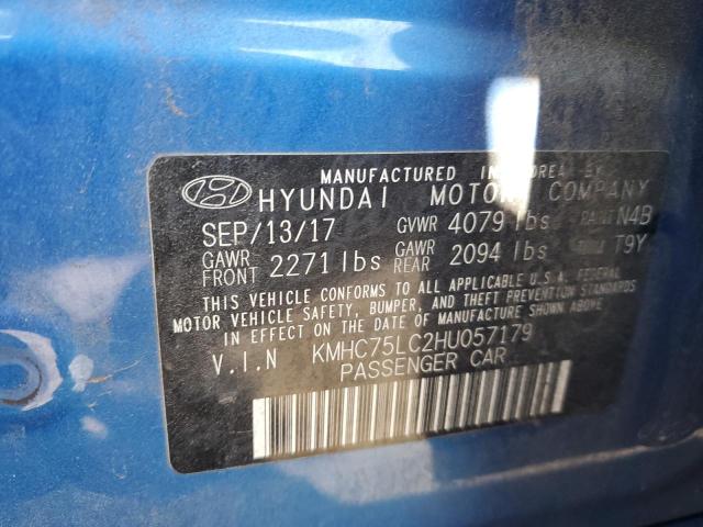 Photo 12 VIN: KMHC75LC2HU057179 - HYUNDAI IONIQ 