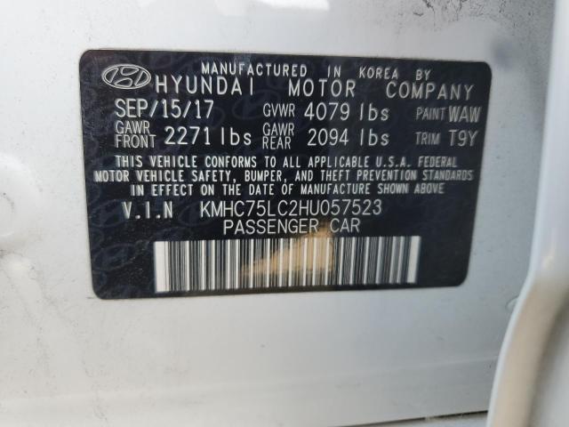 Photo 12 VIN: KMHC75LC2HU057523 - HYUNDAI IONIQ SEL 