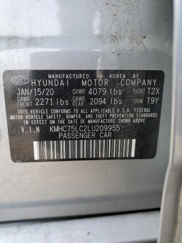 Photo 11 VIN: KMHC75LC2LU209955 - HYUNDAI IONIQ SE 