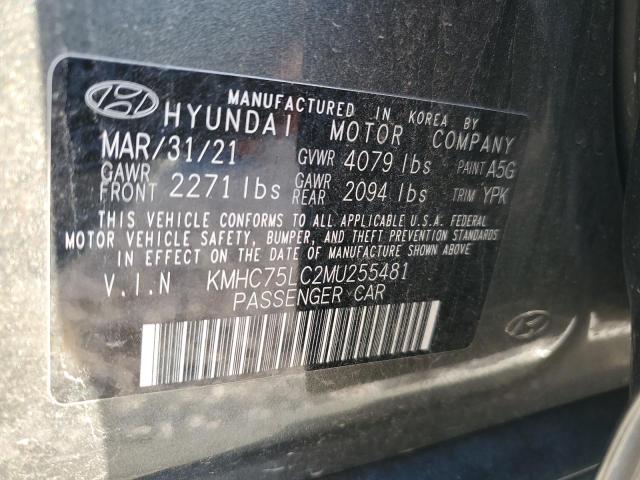 Photo 11 VIN: KMHC75LC2MU255481 - HYUNDAI IONIQ SE 