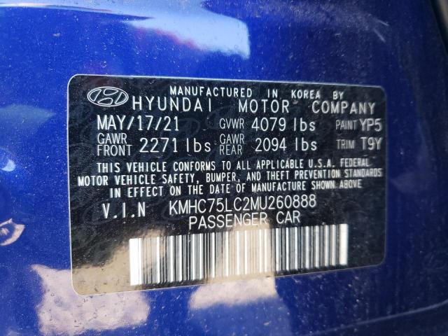 Photo 9 VIN: KMHC75LC2MU260888 - HYUNDAI IONIQ SE 