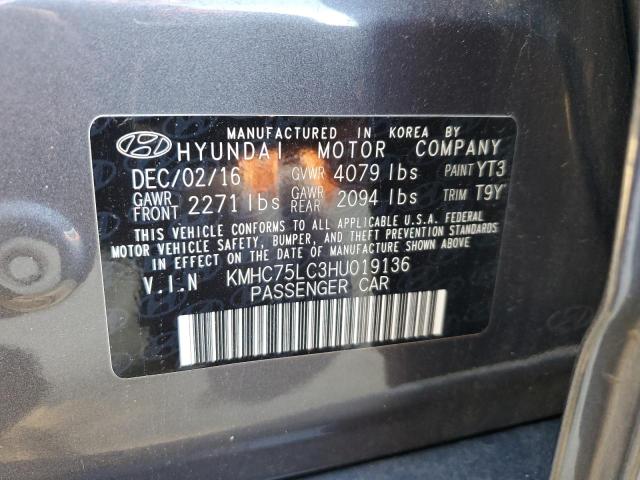 Photo 11 VIN: KMHC75LC3HU019136 - HYUNDAI IONIQ 