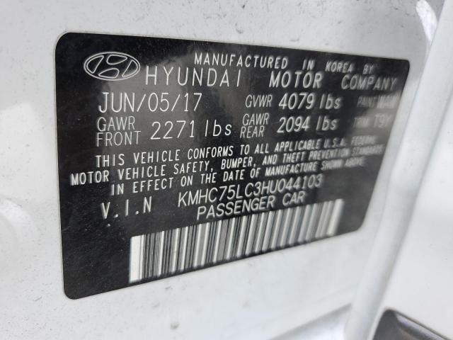 Photo 9 VIN: KMHC75LC3HU044103 - HYUNDAI IONIQ SEL 