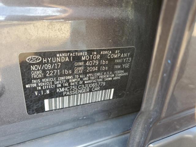 Photo 9 VIN: KMHC75LC3JU065779 - HYUNDAI IONIQ SEL 