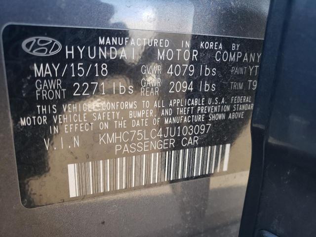 Photo 11 VIN: KMHC75LC4JU103097 - HYUNDAI IONIQ SEL 