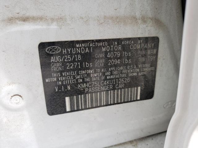 Photo 11 VIN: KMHC75LC4KU112626 - HYUNDAI IONIQ 