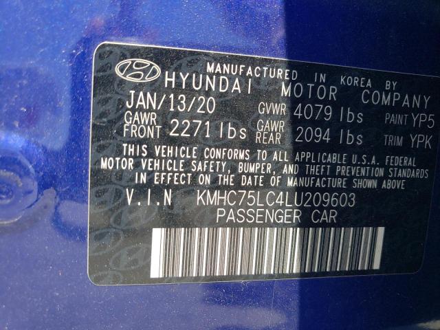 Photo 11 VIN: KMHC75LC4LU209603 - HYUNDAI IONIQ SE 