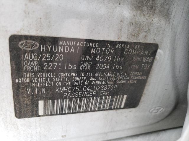 Photo 12 VIN: KMHC75LC4LU233738 - HYUNDAI IONIQ SE 