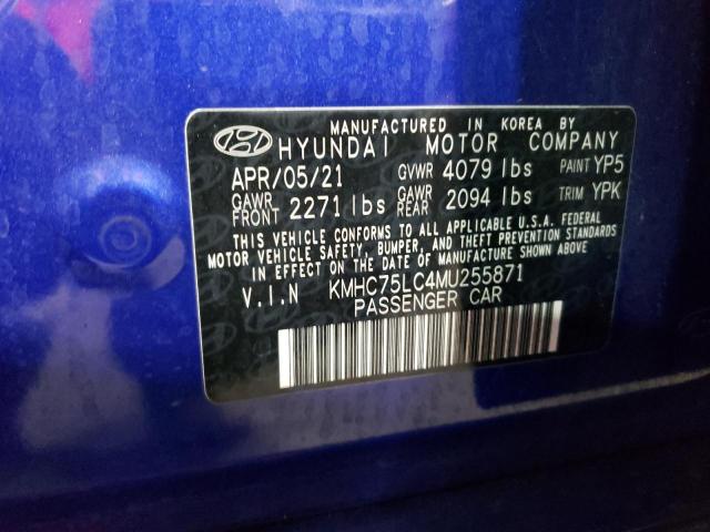 Photo 11 VIN: KMHC75LC4MU255871 - HYUNDAI IONIQ SE 