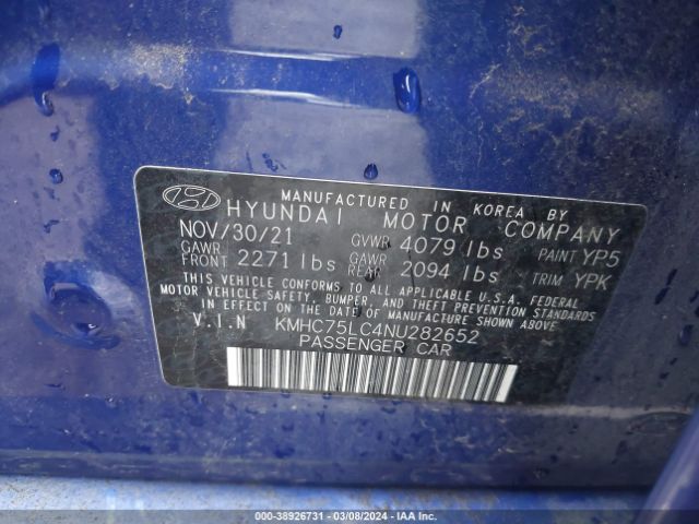 Photo 8 VIN: KMHC75LC4NU282652 - HYUNDAI IONIQ HYBRID 