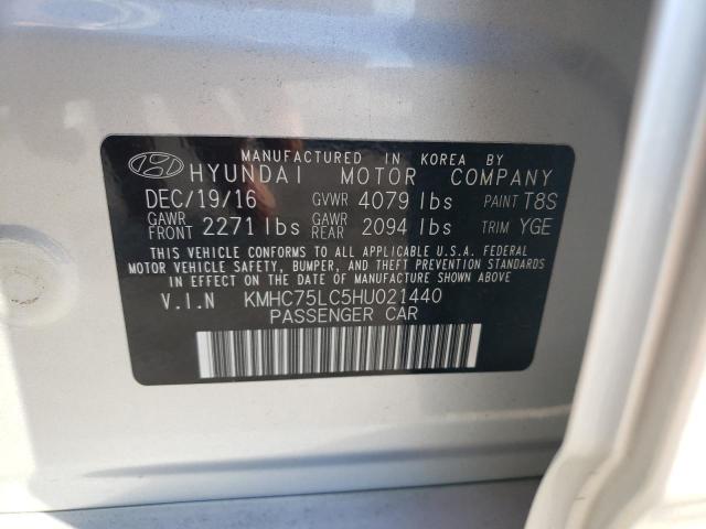 Photo 9 VIN: KMHC75LC5HU021440 - HYUNDAI IONIQ SEL 