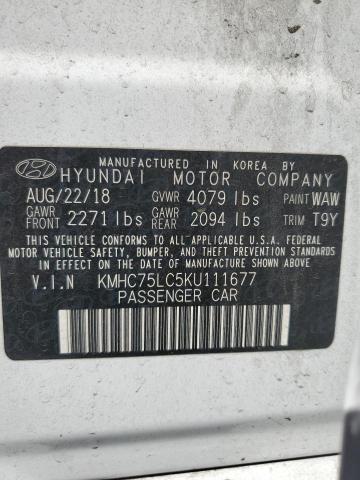 Photo 11 VIN: KMHC75LC5KU111677 - HYUNDAI IONIQ SEL 