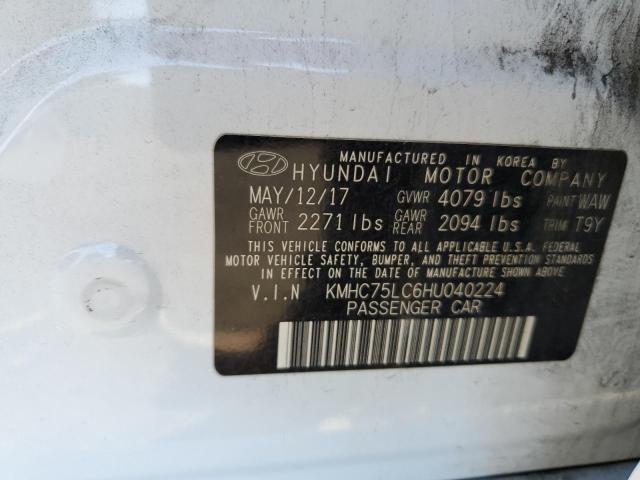 Photo 11 VIN: KMHC75LC6HU040224 - HYUNDAI IONIQ 