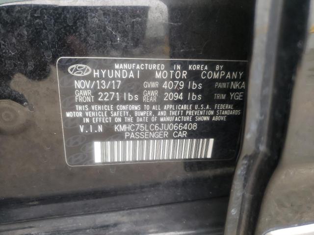 Photo 9 VIN: KMHC75LC6JU066408 - HYUNDAI IONIQ SEL 