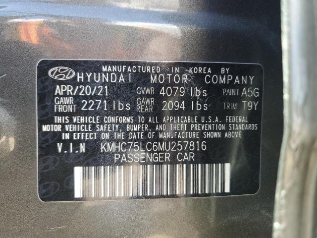 Photo 12 VIN: KMHC75LC6MU257816 - HYUNDAI IONIQ SE 