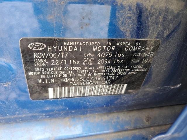 Photo 12 VIN: KMHC75LC7JU064747 - HYUNDAI IONIQ SEL 