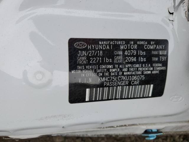 Photo 11 VIN: KMHC75LC7KU106075 - HYUNDAI IONIQ 