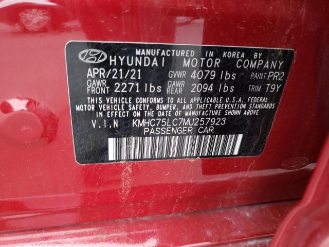 Photo 11 VIN: KMHC75LC7MU257923 - HYUNDAI IONIQ SE 