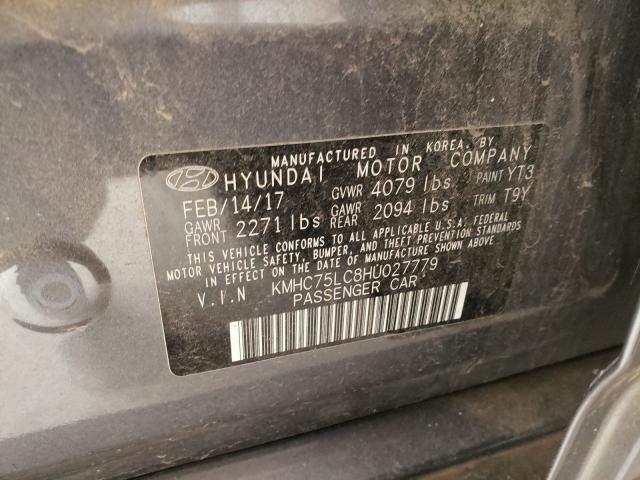 Photo 9 VIN: KMHC75LC8HU027779 - HYUNDAI IONIQ SEL 