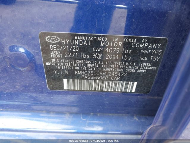 Photo 8 VIN: KMHC75LC8MU245473 - HYUNDAI IONIQ 